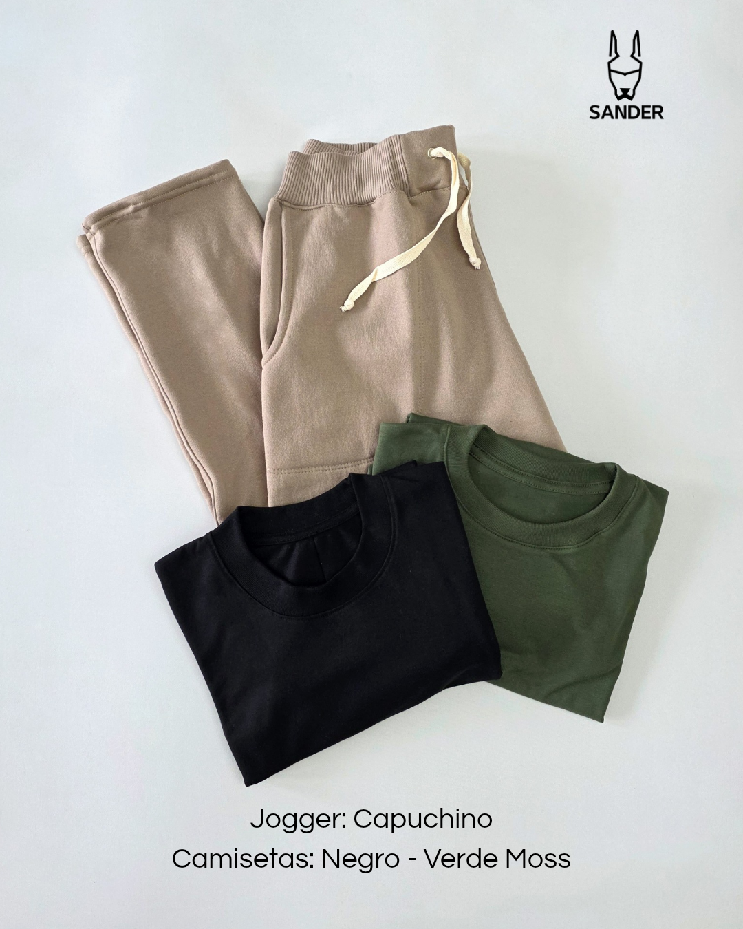 Pack Jogger Capuchino + 2 Camisetas