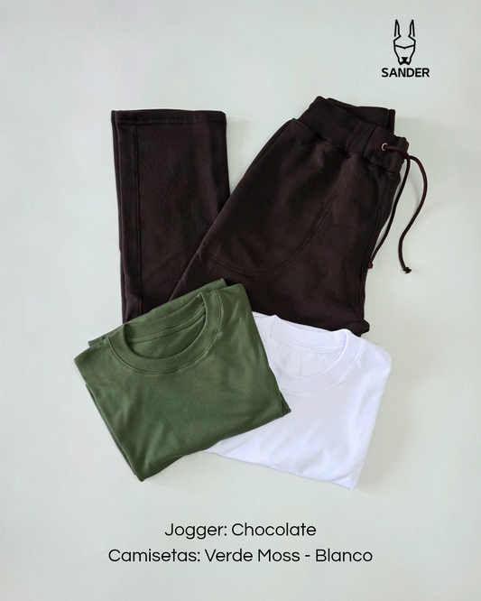Pack Jogger Chocolate + 2 Camisetas